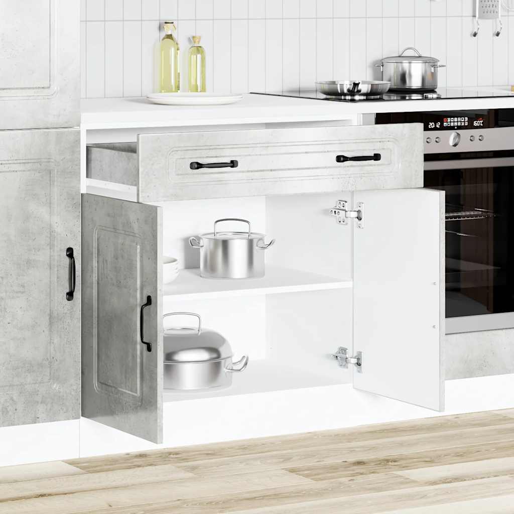 vidaXL Keuken onderkast Kalmar bewerkt hout betongrijs afbeelding