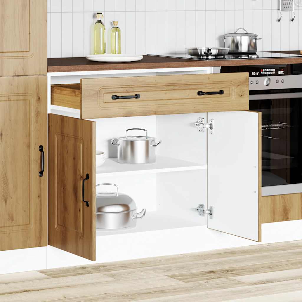 vidaXL Keuken onderkast Kalmar bewerkt hout artisanaal eikenkleur afbeelding