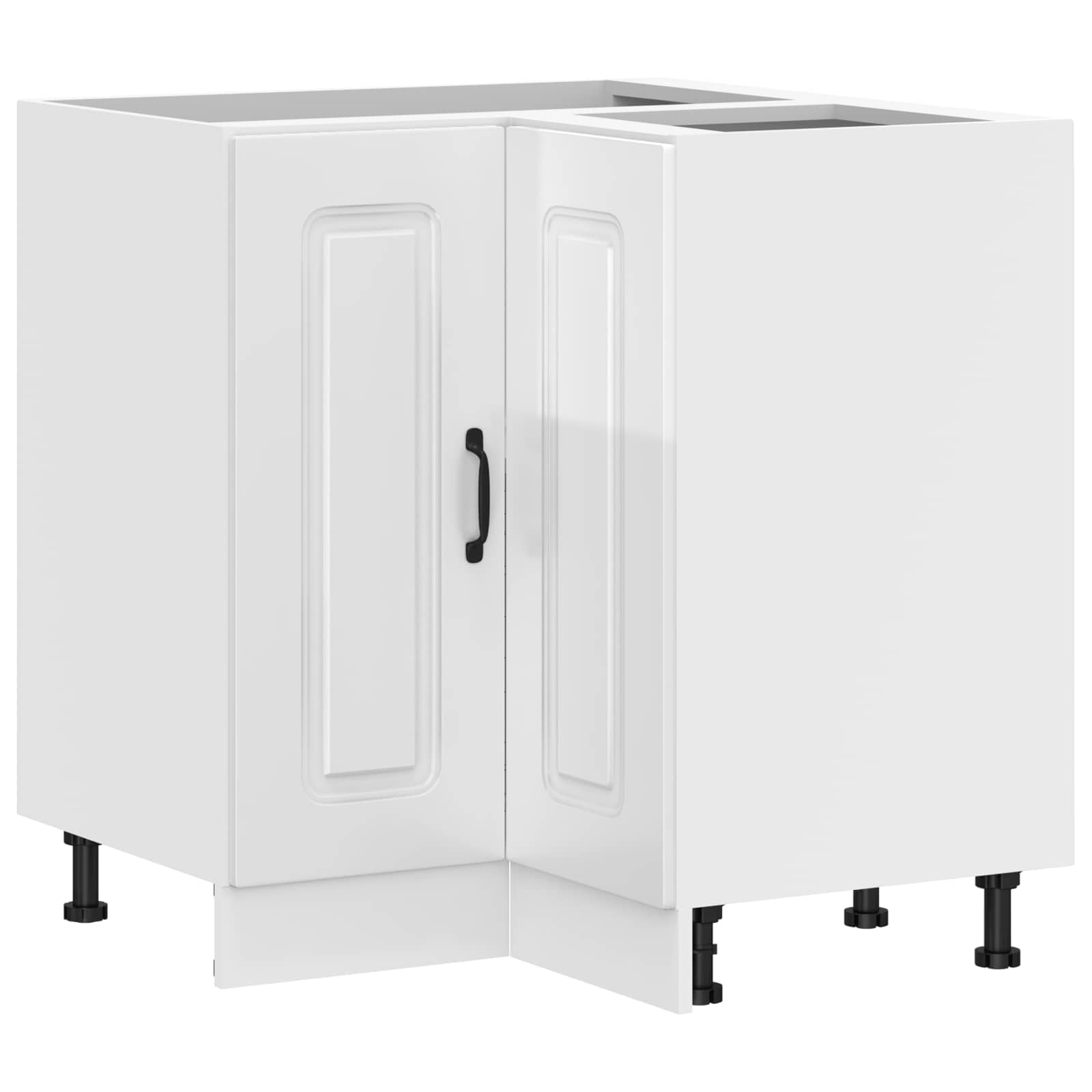 vidaXL Küchen-Eckunterschrank Kalmar Hochglanz-Weiß Holzwerkstoff – Bild 6