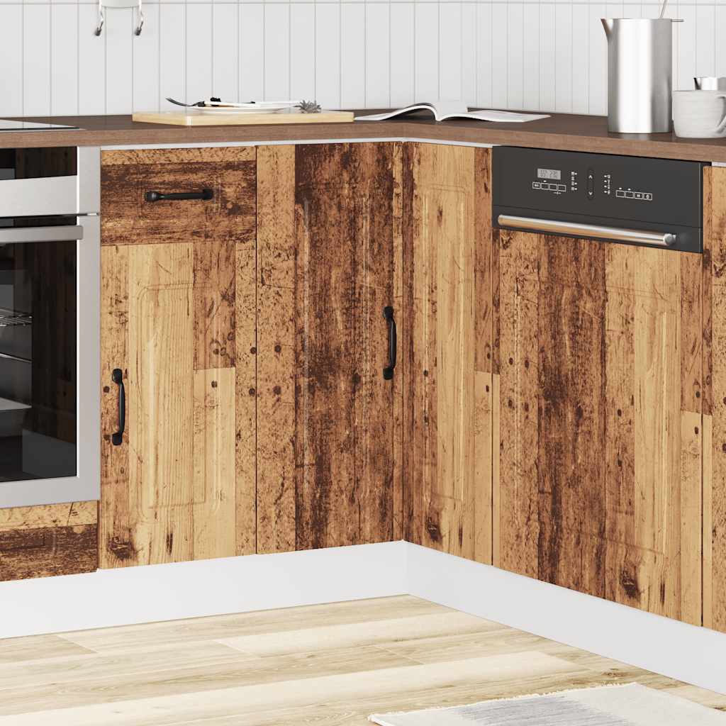 vidaXL Hoekkeukenonderkast Kalmar bewerkt hout oud houtkleurig afbeelding