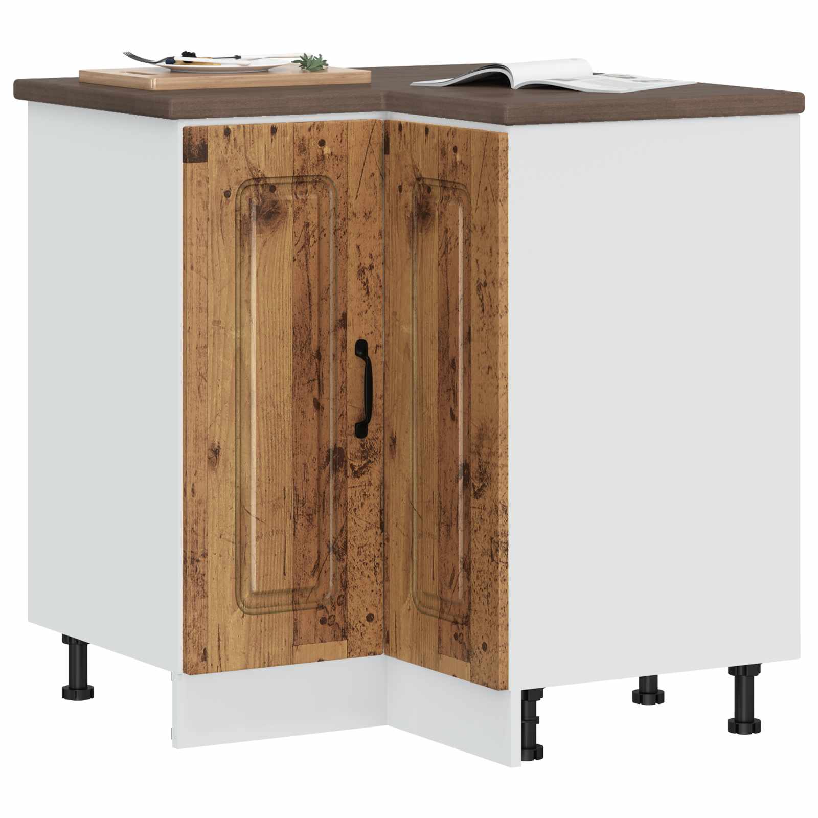 vidaXL Hoekkeukenonderkast Kalmar bewerkt hout oud houtkleurig bruin, foto 2