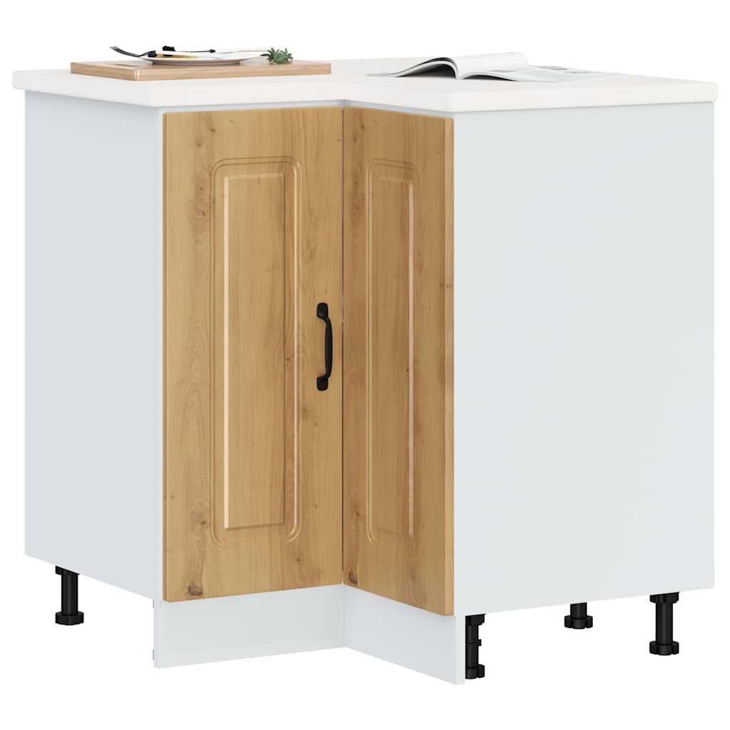 vidaXL Küchen-Eckunterschrank Kalmar Artisan-Eiche Holzwerkstoff