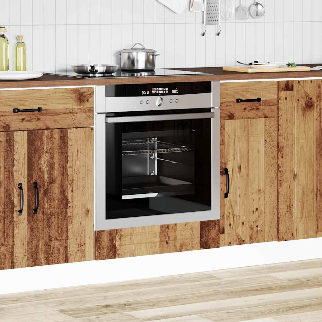 vidaXL Ovenkast Kalmar bewerkt hout oud houtkleurig