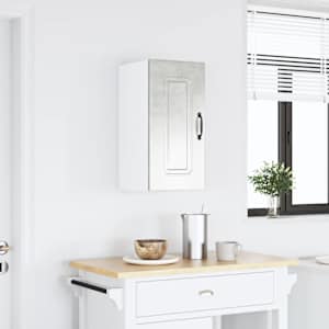 Kuhinjska stenska omarica Kalmar betonsko siv inženirski les