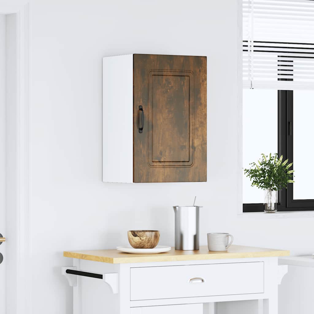 vidaXL Keukenwandkast Kalmar bewerkt hout gerookt eikenkleurig afbeelding