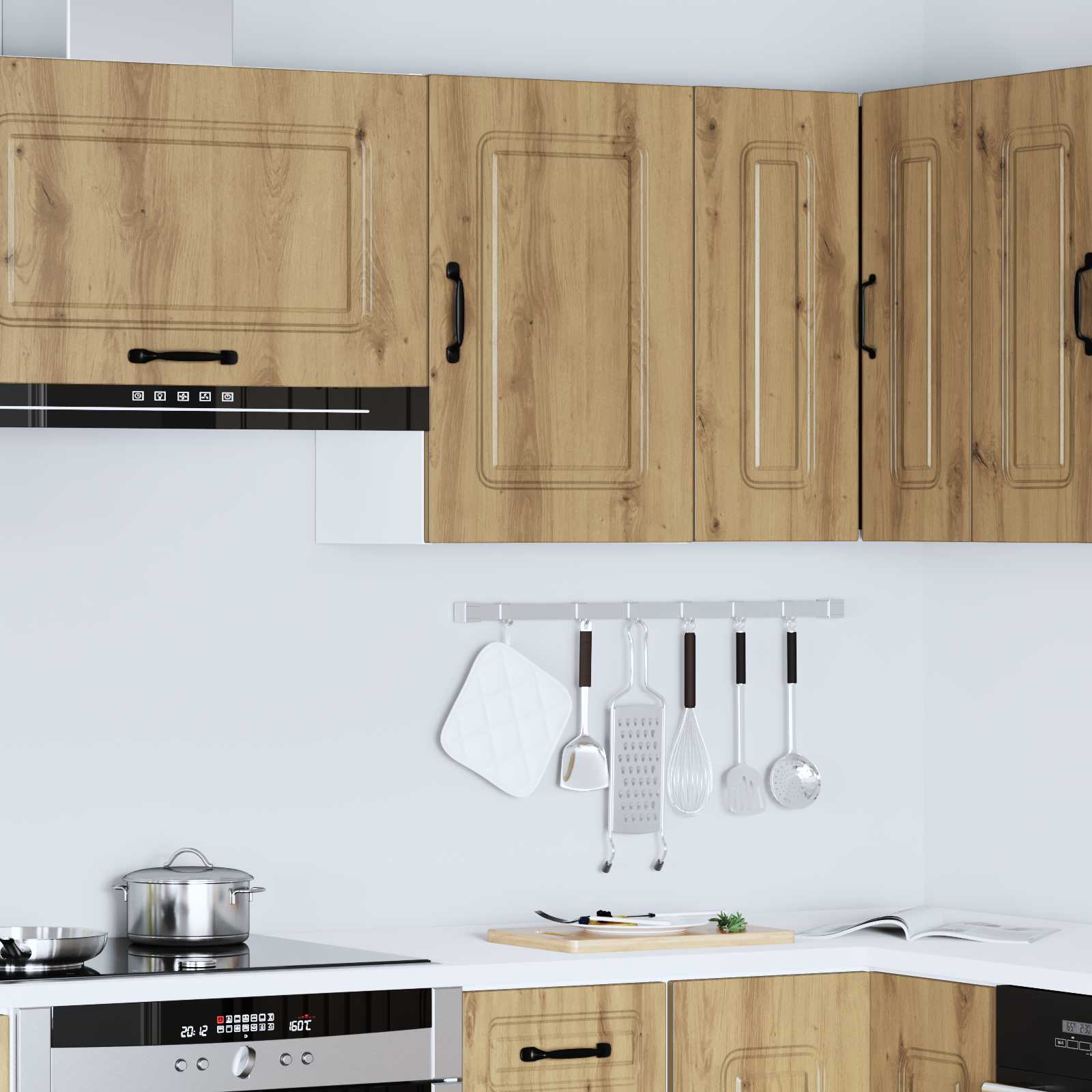 ντουλάπι τοίχου κουζίνας "Kalmar" Artisan Oak Engineered Wood - Image 5
