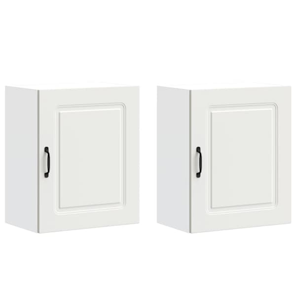vidaXL K&ouml;&ouml;giseinakapid 2 tk "Kalmar" White Engineered Wood