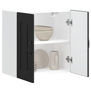 Kuhinjska stenska omarica Kalmar črna inženirski les