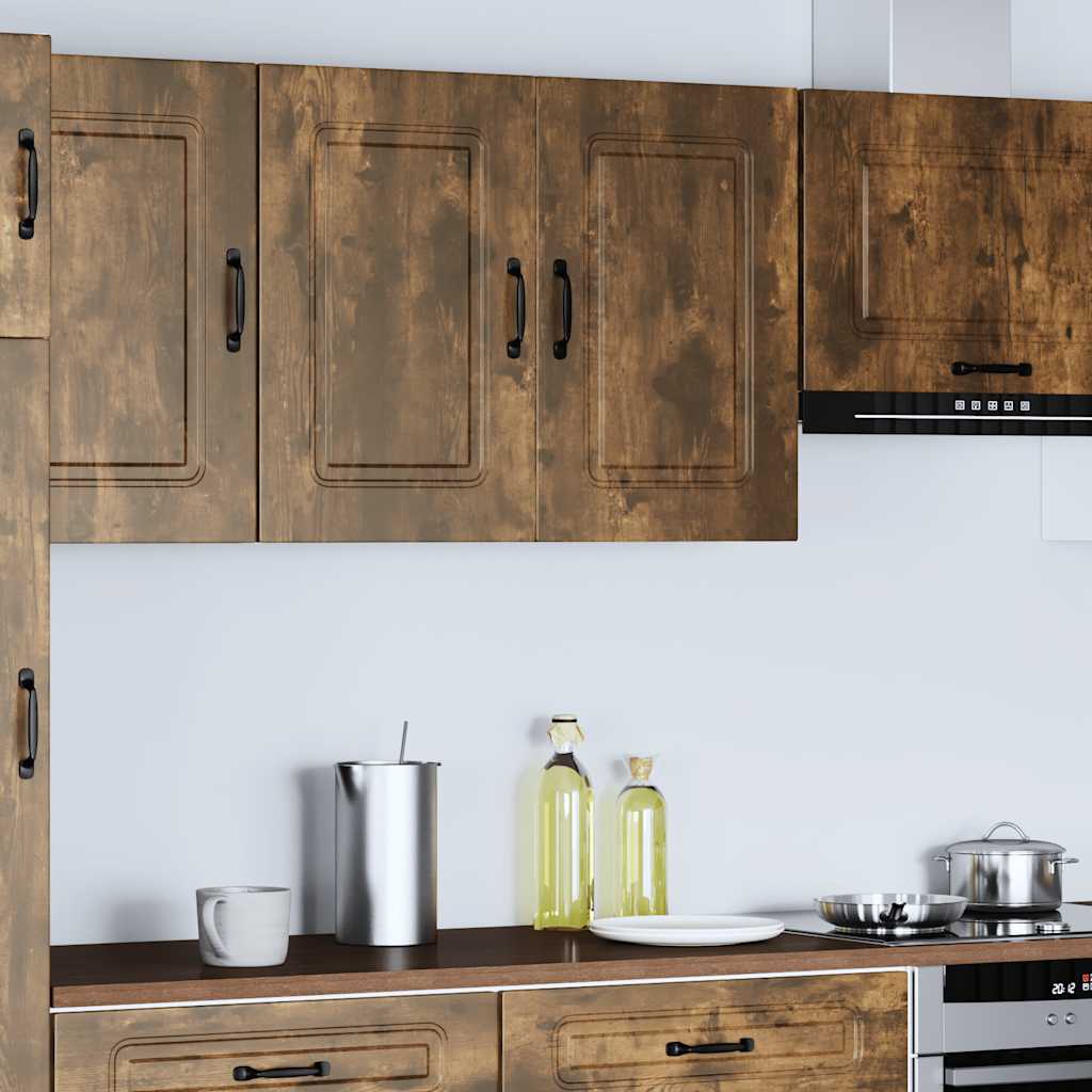 vidaXL Keukenwandkast Kalmar bewerkt hout gerookt eikenkleurig afbeelding