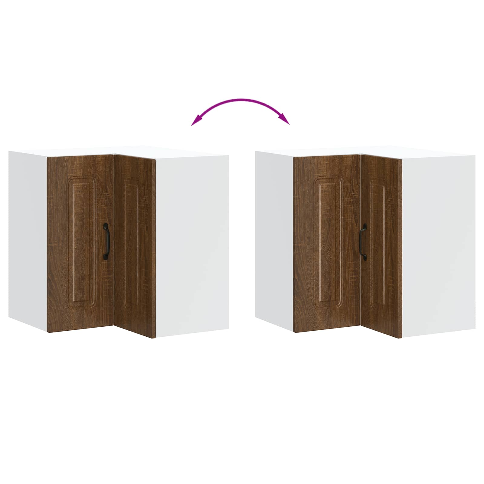 vidaXL Küchen-Eckhängeschrank Kalmar Braun Eichen-Optik Holzwerkstoff – Bild 17