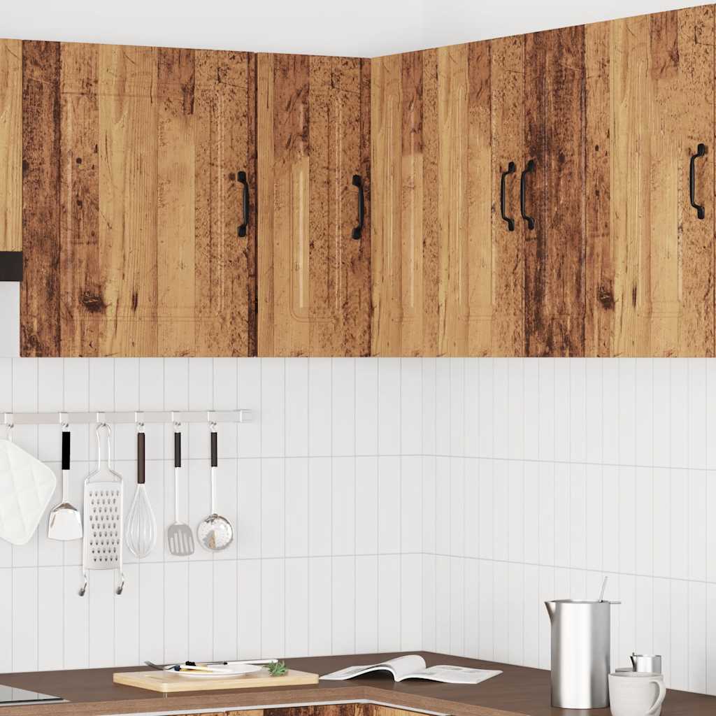 vidaXL Keukenwandhoekkast Kalmar bewerkt hout oud houtkleurig afbeelding