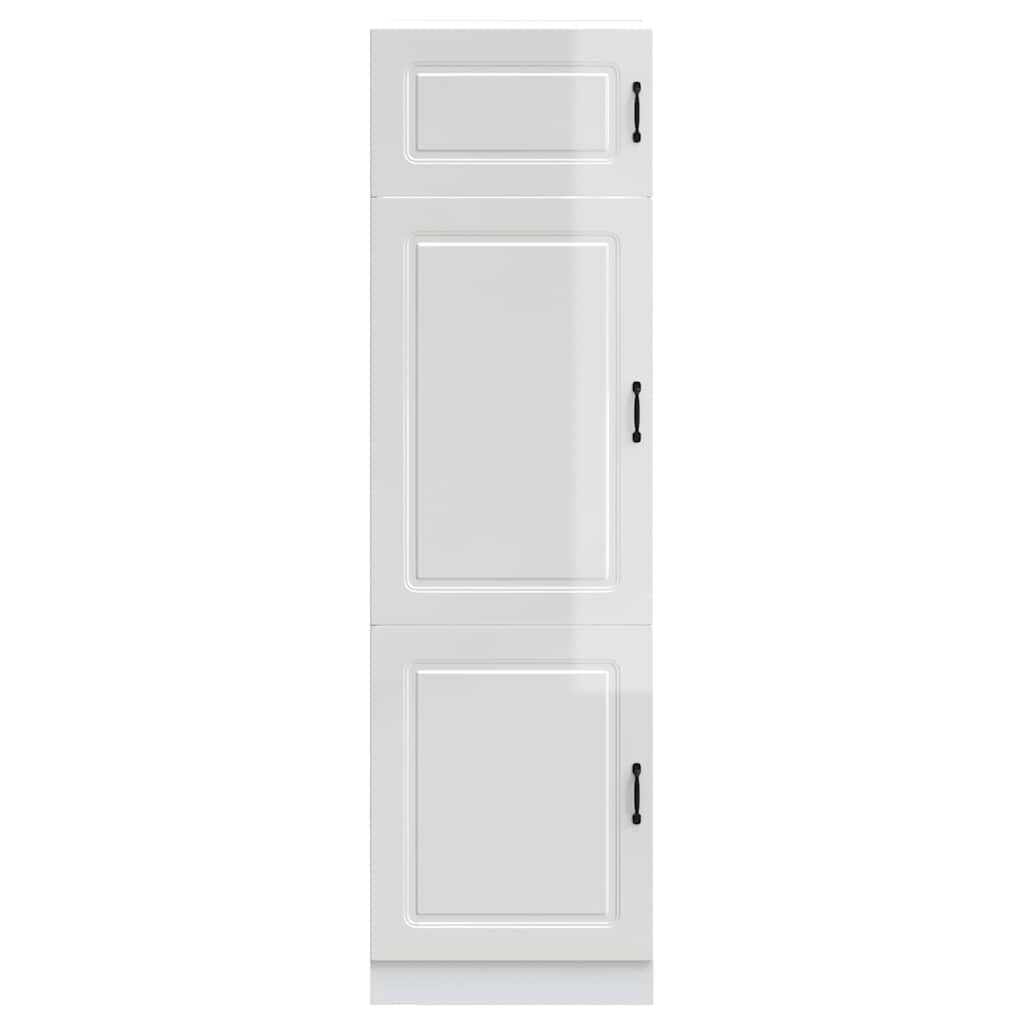 Thumbnail - vidaXL Küchenschrank Kalmar Hochglanz-Weiß Holzwerkstoff