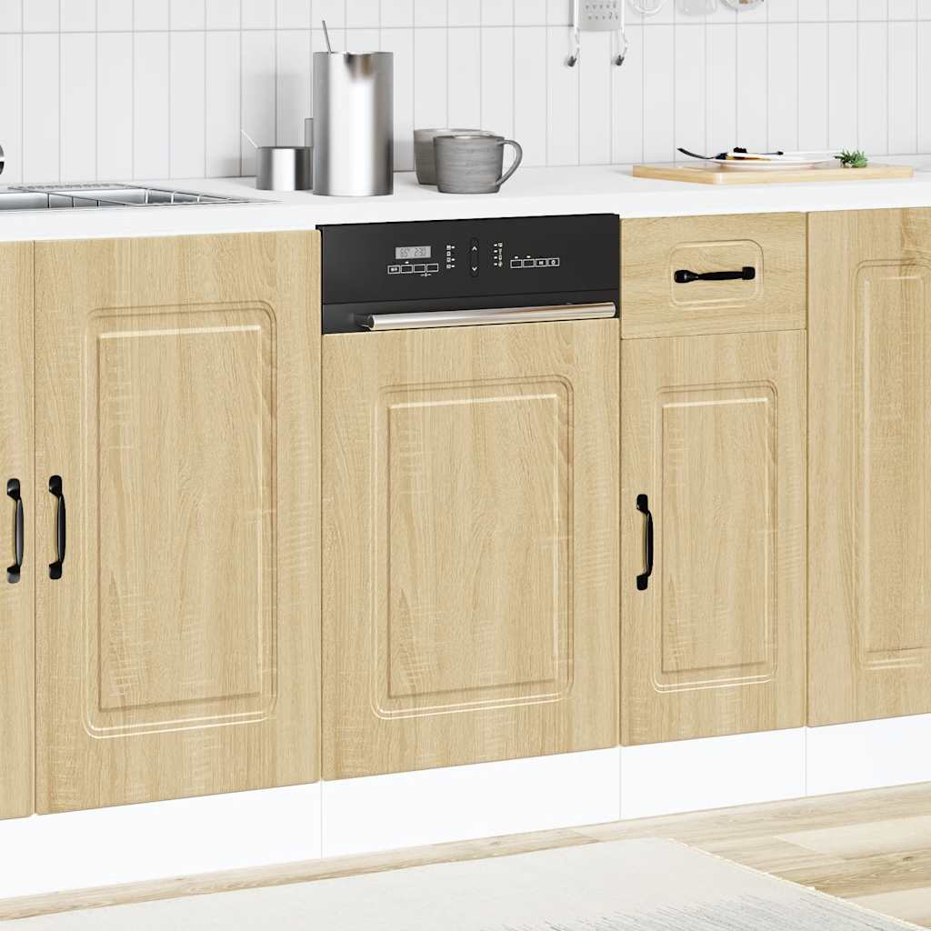 vidaXL Panou pentru mașină de spălat vase Stejar Sonoma 45x1,5x57 cm lemn prelucrat