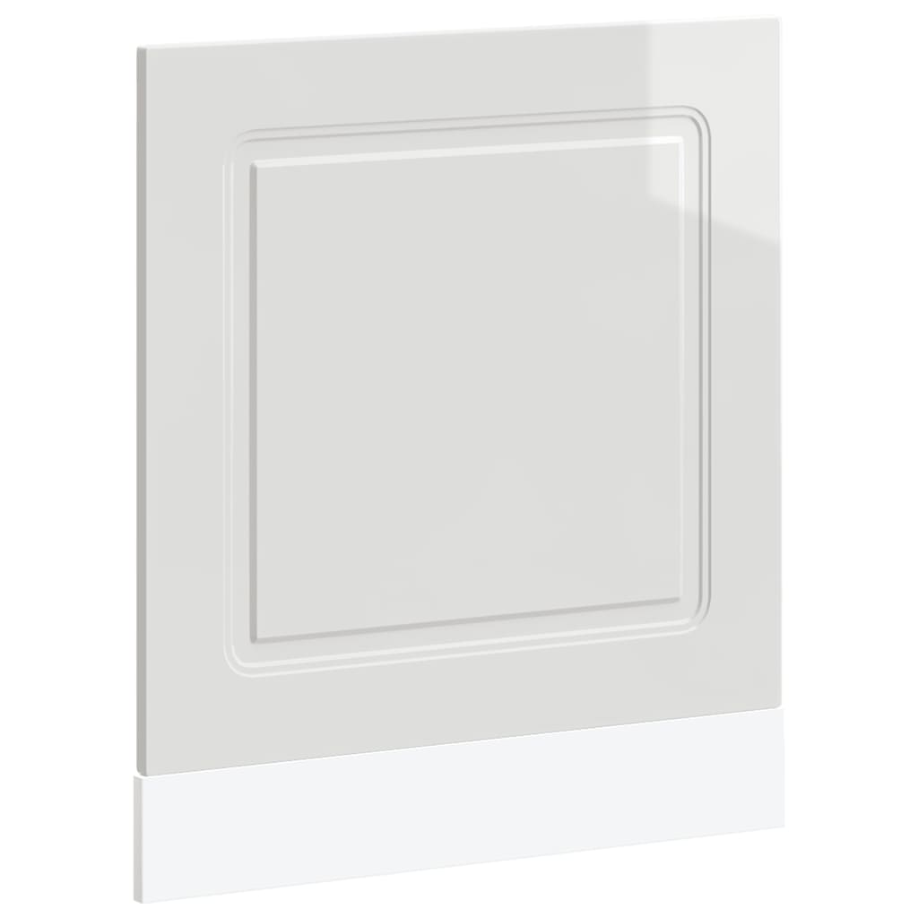 vidaXL Panel na myčku Kalmar bílý vysoký lesk 60x1,5x57 cm kompozit