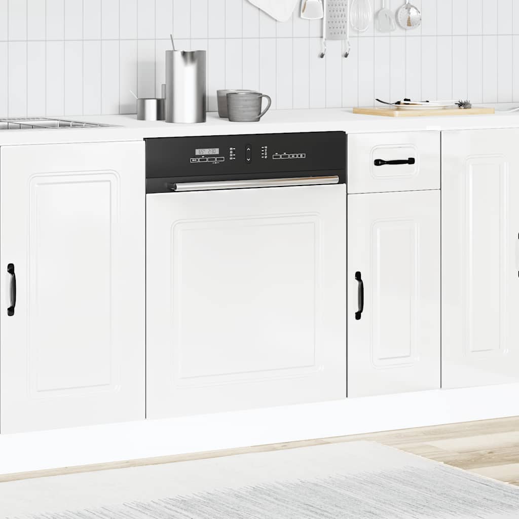 vidaXL Vaatwaspaneel Kalmar 60x1,5x67 cm bewerkt hout hoogglans wit afbeelding