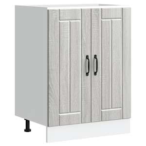 Osnovna omarica za umivalnik Lucca siva sonoma inženirski les