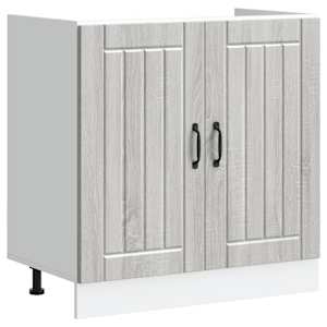 Osnovna omarica za umivalnik Lucca siva sonoma inženirski les