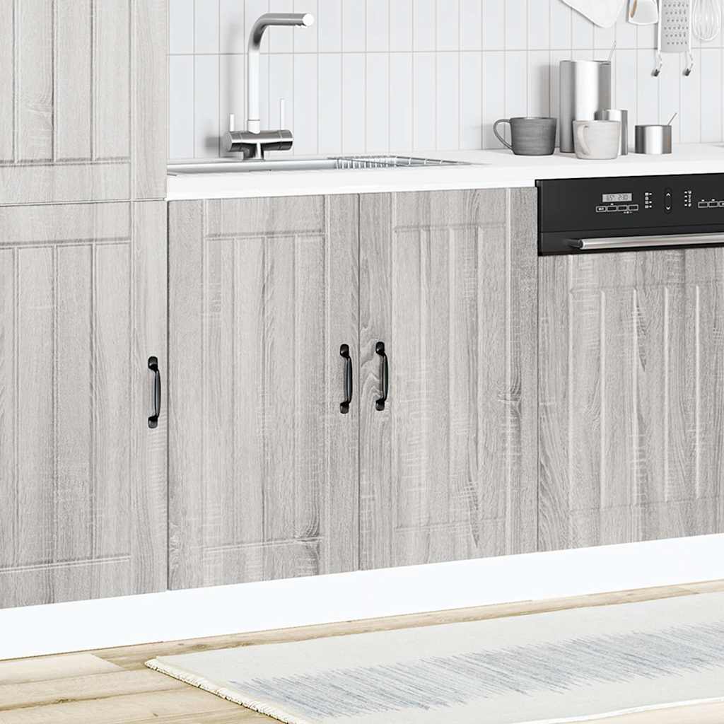 vidaXL Spoelbakonderkast Lucca bewerkt hout grijs sonoma eiken afbeelding