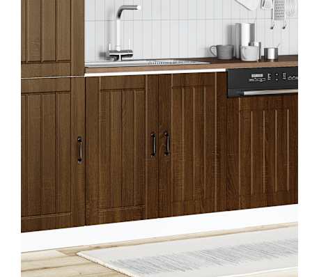 vidaXL Dulap de bază pentru chiuvetă &bdquo;Lucca&rdquo; din lemn de stejar maro