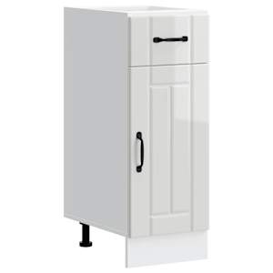 Kuhinjska osnovna omarica Lucca visok sijaj bela inženirski les