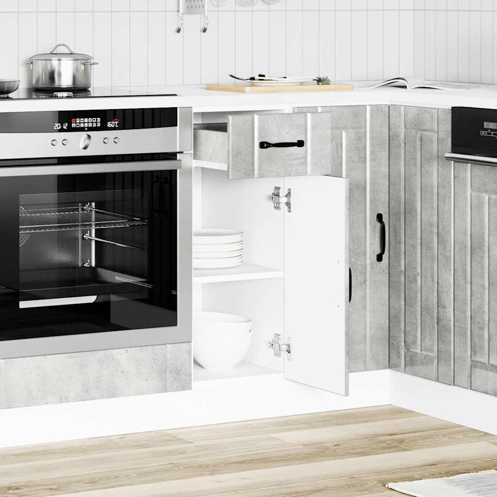 vidaXL Keuken onderkast Lucca bewerkt hout betongrijs afbeelding