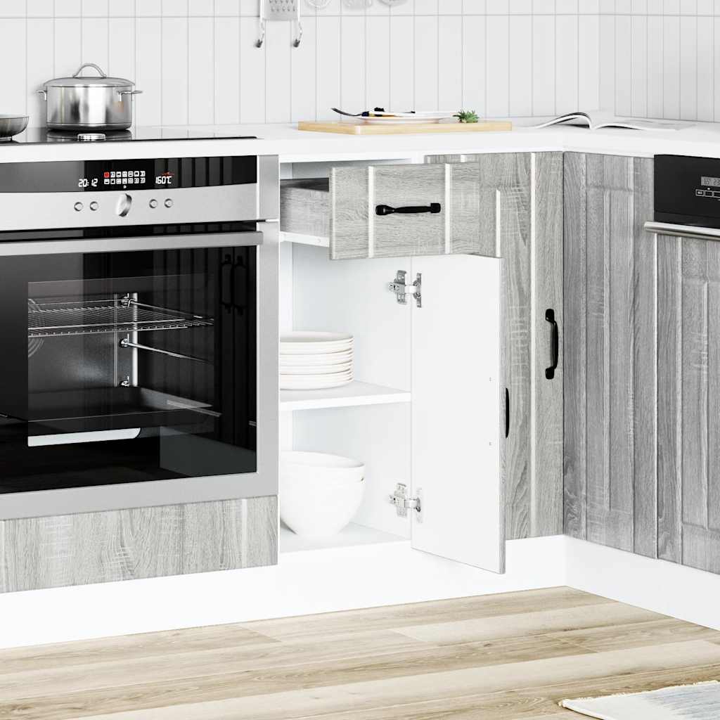 vidaXL Keuken onderkast Lucca bewerkt hout grijs sonoma eikenkleur afbeelding