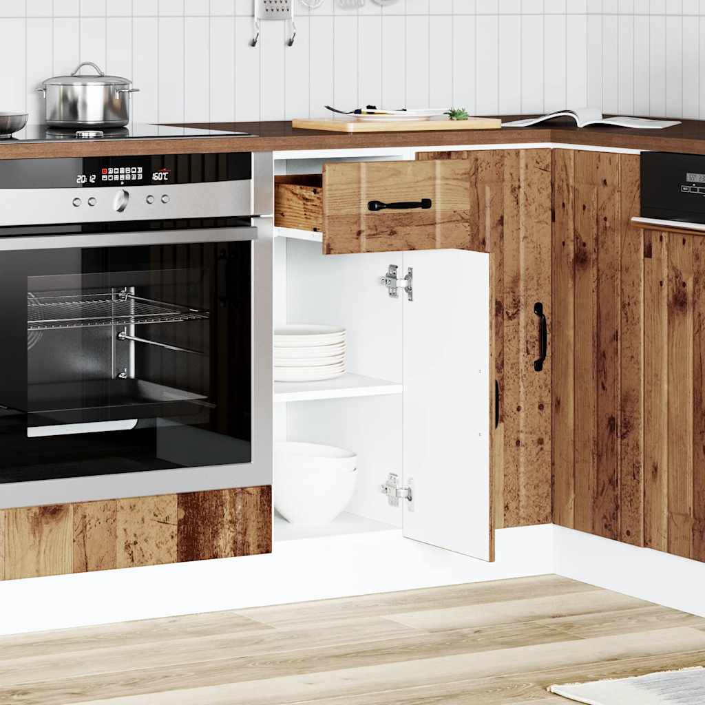 vidaXL Keuken onderkast Lucca bewerkt hout oud houtkleurig afbeelding