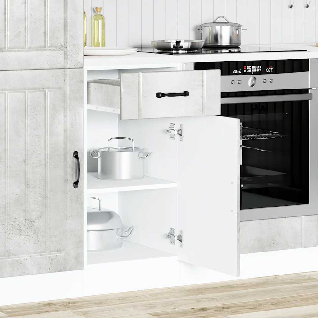 vidaXL Keuken onderkast Lucca bewerkt hout betongrijs afbeelding