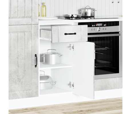 vidaXL Keitti&ouml;n pohjakaappi Lucca betoniharmaa suunniteltu puu