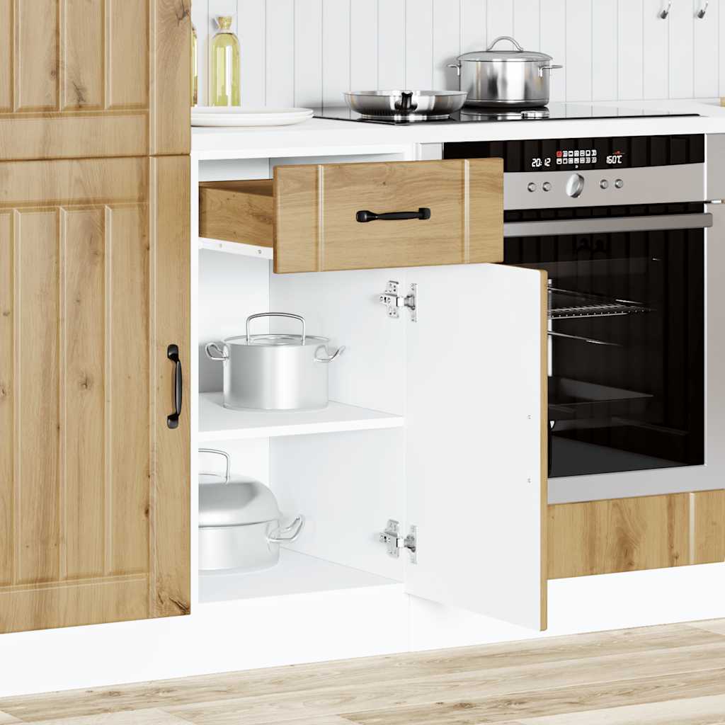 vidaXL Keuken onderkast Lucca bewerkt hout artisanaal eikenkleur afbeelding