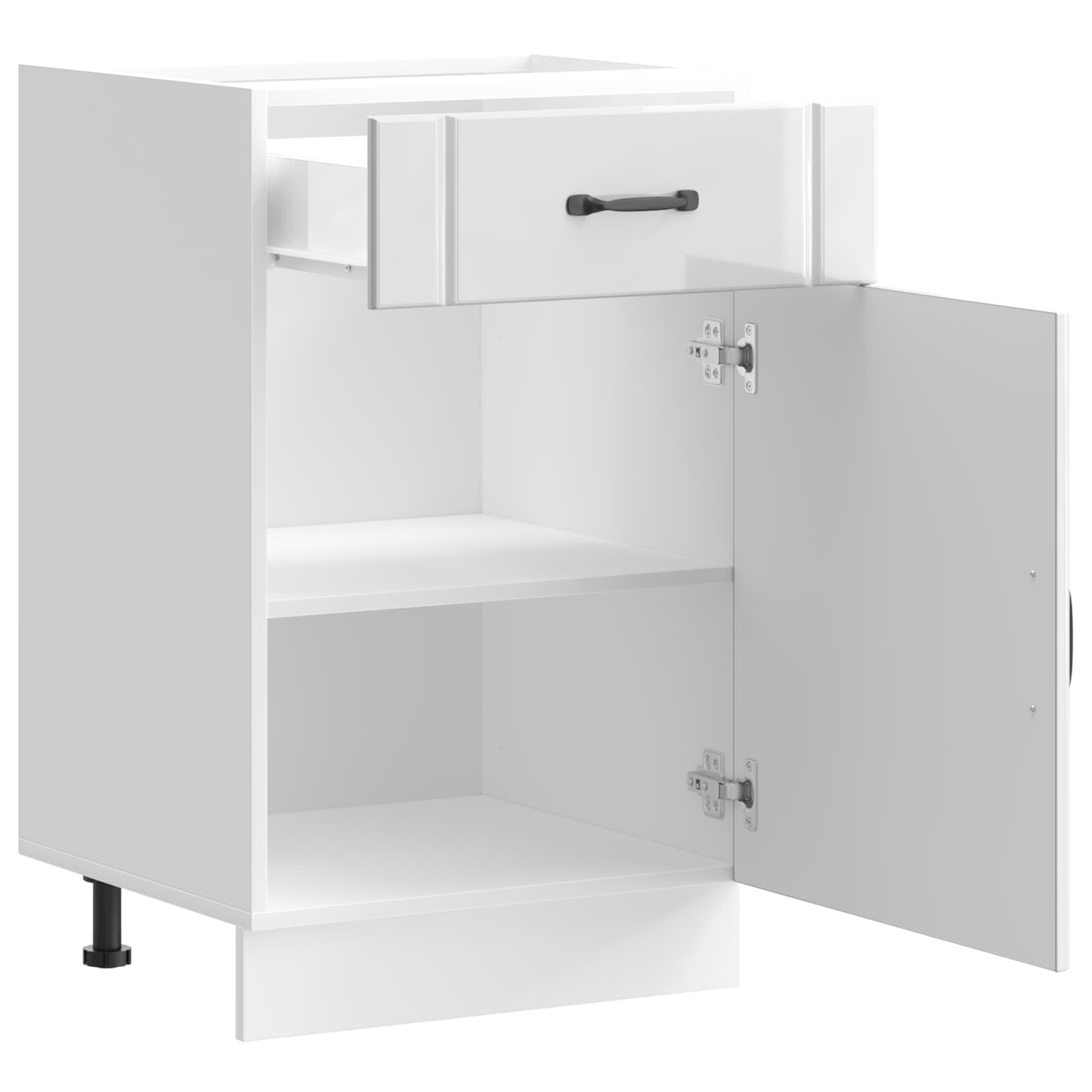 vidaXL Küchen-Unterschrank Lucca Hochglanz-Weiß Holzwerkstoff – Bild 6