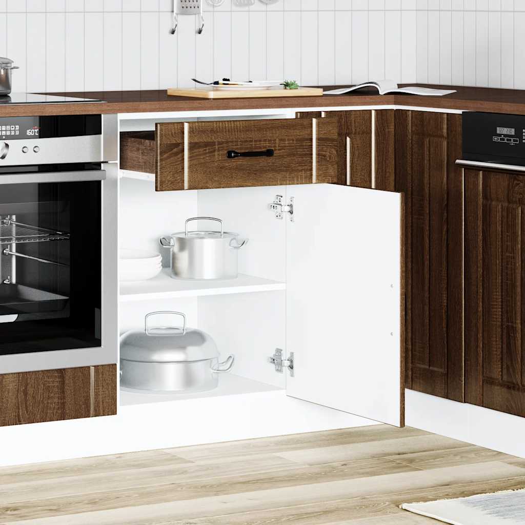 vidaXL Keuken onderkast Lucca bewerkt hout bruin eikenkleur afbeelding