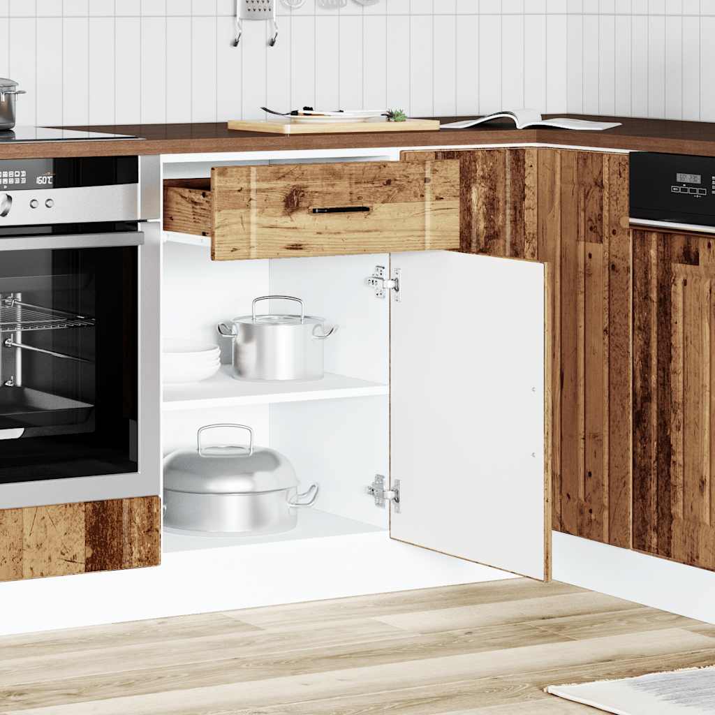 vidaXL Keuken onderkast Lucca bewerkt hout oud houtkleurig afbeelding