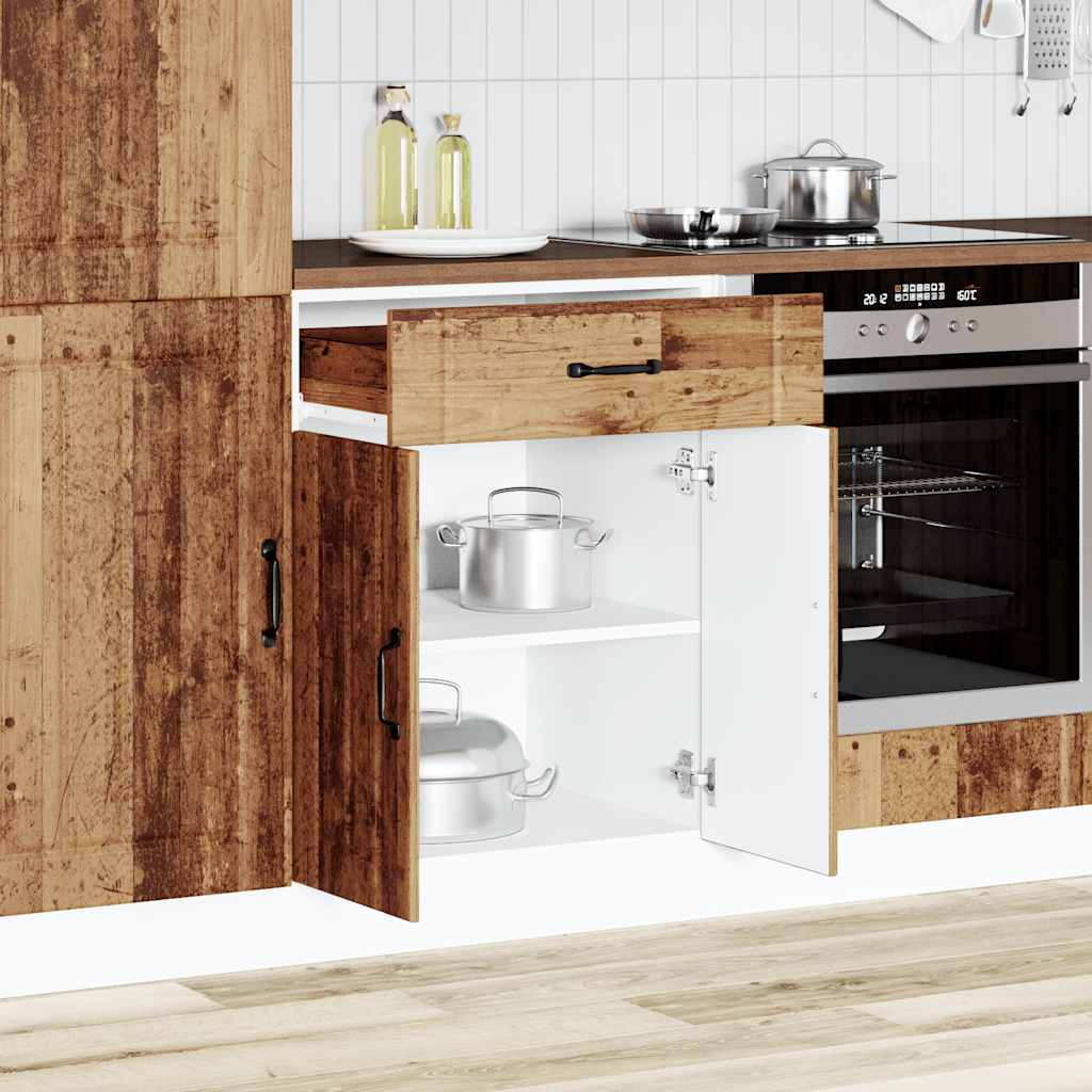 vidaXL Keuken onderkast Lucca bewerkt hout oud houtkleurig afbeelding