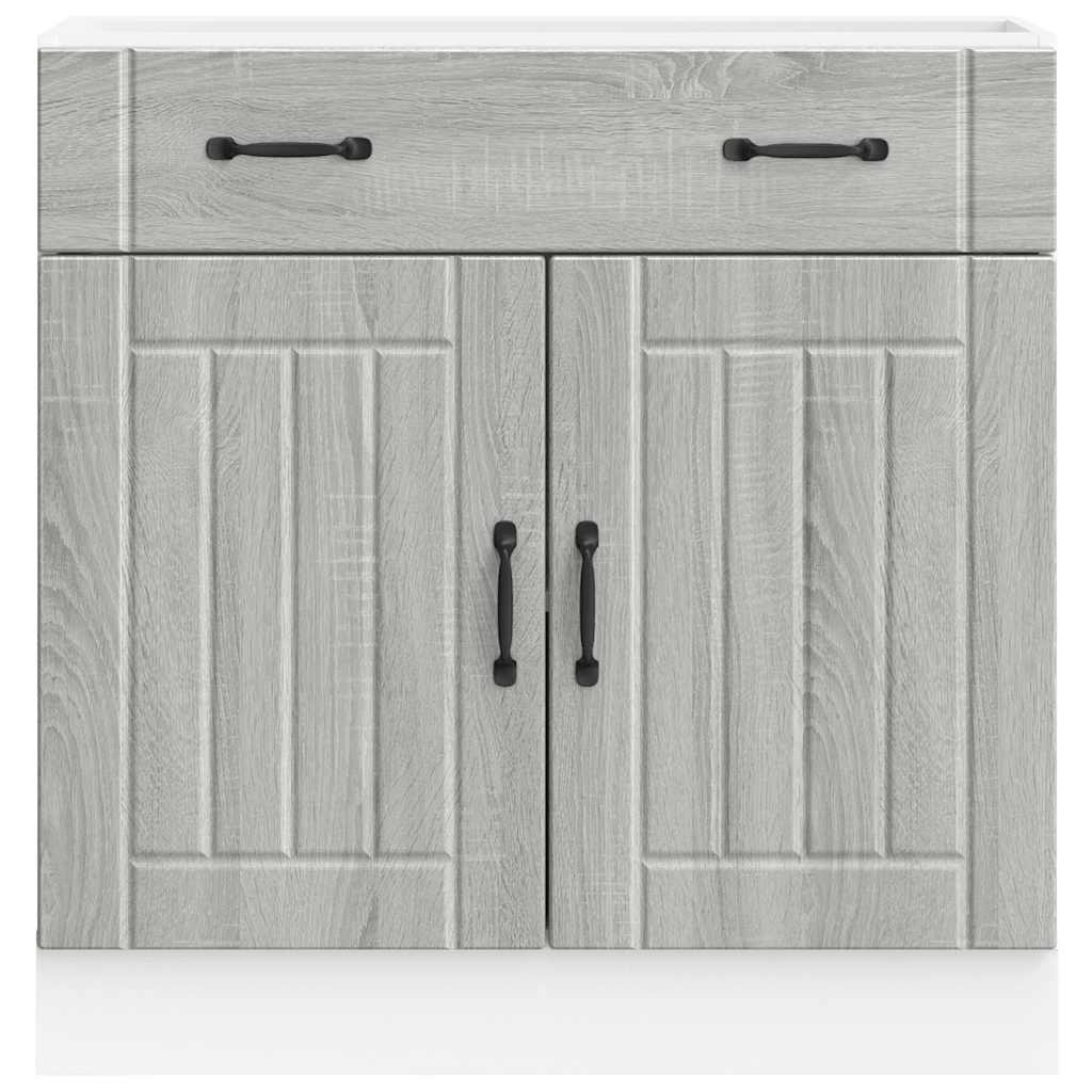 vidaXL Keuken onderkast Lucca bewerkt hout grijs sonoma eikenkleur afbeelding