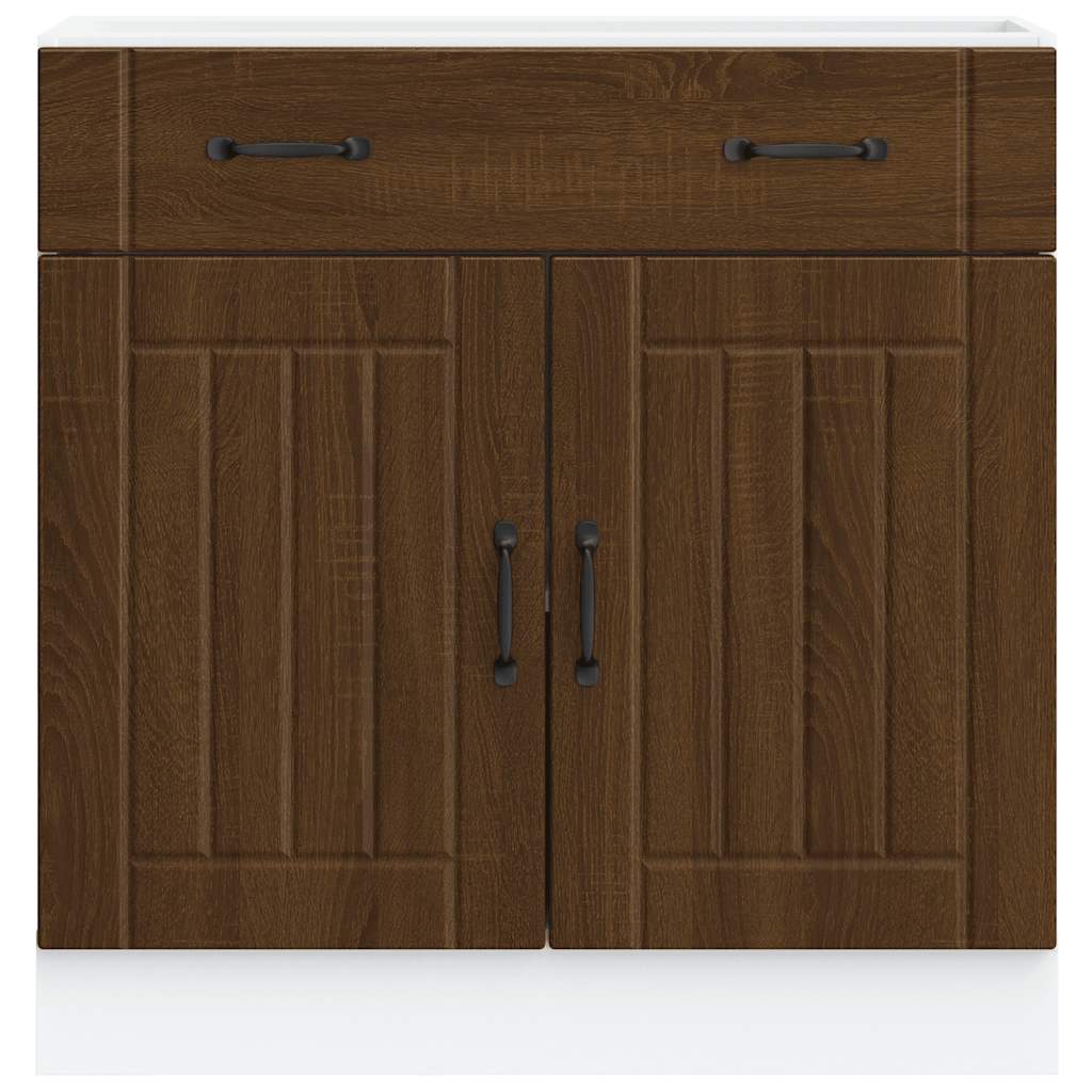 vidaXL Keuken onderkast Lucca bewerkt hout bruin eikenkleur afbeelding