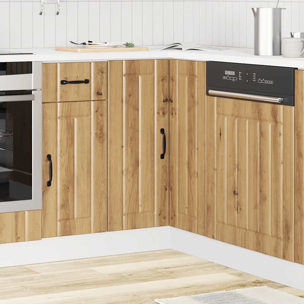 vidaXL Keuken hoekonderkast Lucca bewerkt hout artisanaal eikenkleur afbeelding