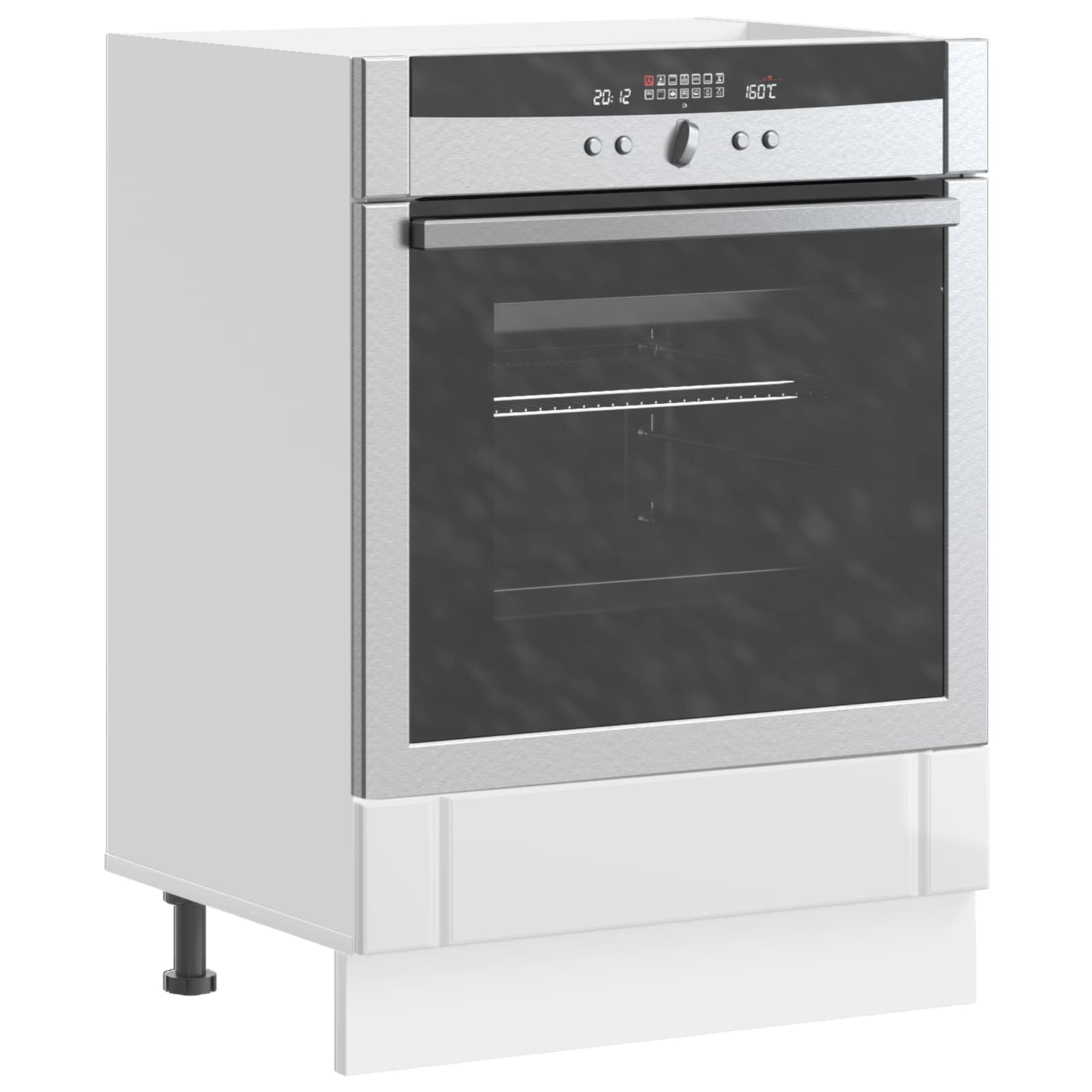 vidaXL Ovenkast Lucca bewerkt hout hoogglans wit, foto 2