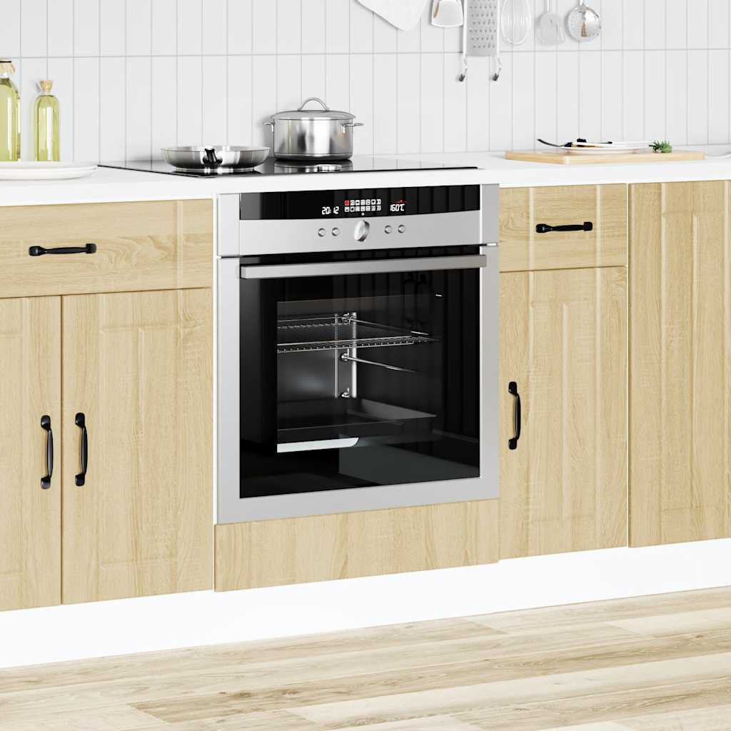 vidaXL Ovenkast Lucca bewerkt hout sonoma eikenkleurig