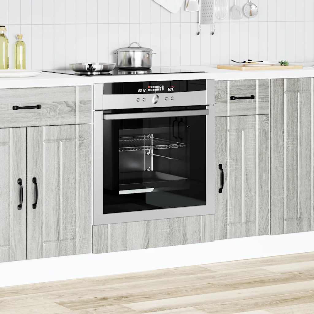 vidaXL Ovenkast Lucca bewerkt hout grijs sonoma eiken