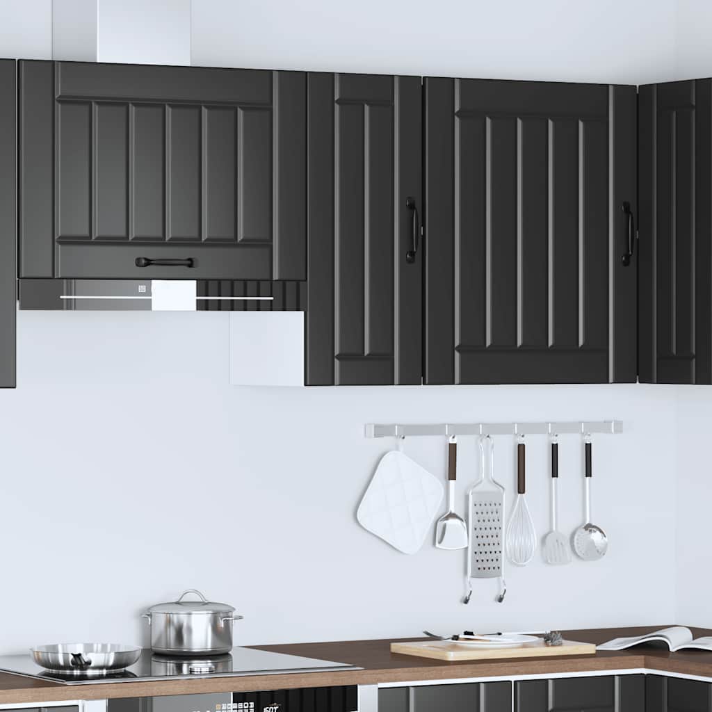 Thumbnail - vidaXL Küchen-Hängeschrank Lucca Schwarz Holzwerkstoff