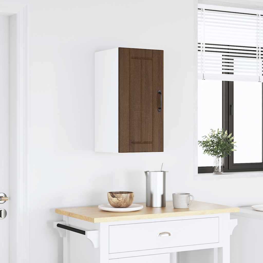 vidaXL Keukenwandkast Lucca bewerkt hout bruin eikenkleur afbeelding