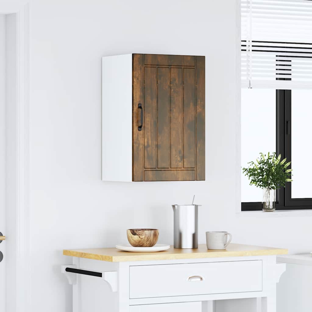 vidaXL Keukenwandkast Lucca bewerkt hout gerookt eikenkleurig afbeelding