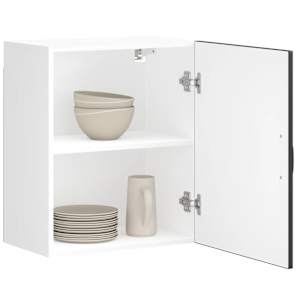 Kuhinjska stenska omarica Lucca črn inženirski les