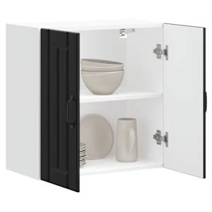 Kuhinjska stenska omarica Lucca črn inženirski les