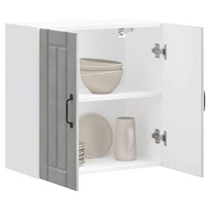 Kuhinjska stenska omarica Lucca betonsko siv inženirski les