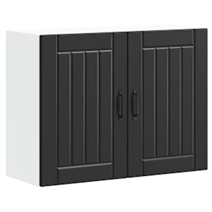 Kuhinjska stenska omarica Lucca črn inženirski les