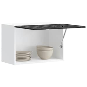 Kuhinjska stenska omarica Lucca črn inženirski les