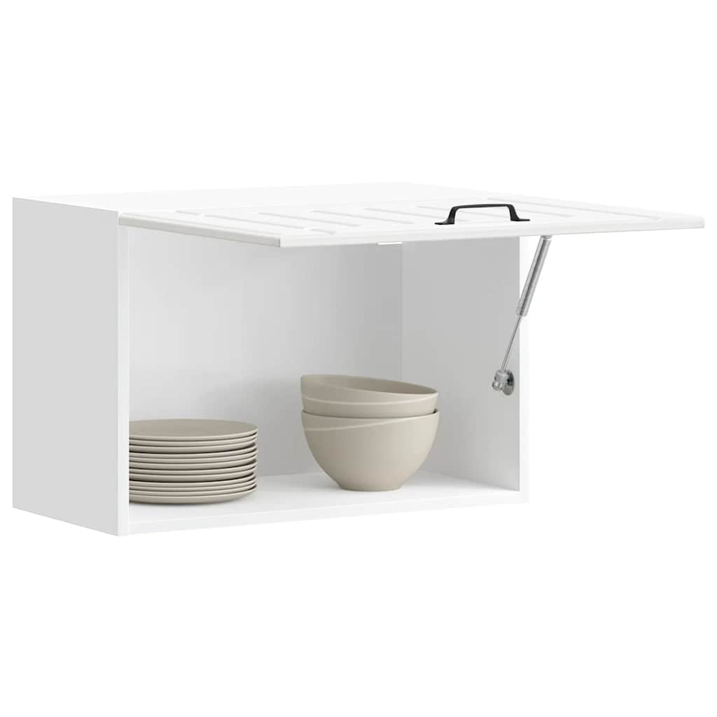 vidaXL Pensile da Cucina Lucca Bianco Lucido in Legno Multistrato