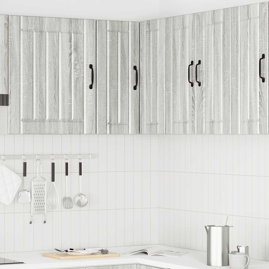 vidaXL Keukenwandhoekkast Lucca bewerkt hout grijs sonoma eiken afbeelding